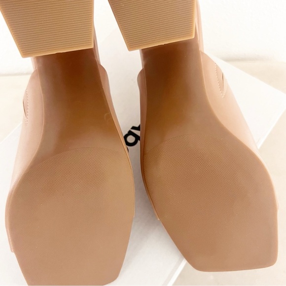 NWT Abound Arik Tan Leather Block Heel Sandals, Size 9.5 - Picture 5 of 7